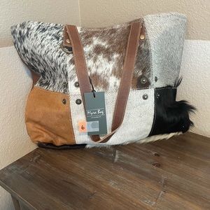 Myra bag. Multi patch Cowhide/leather